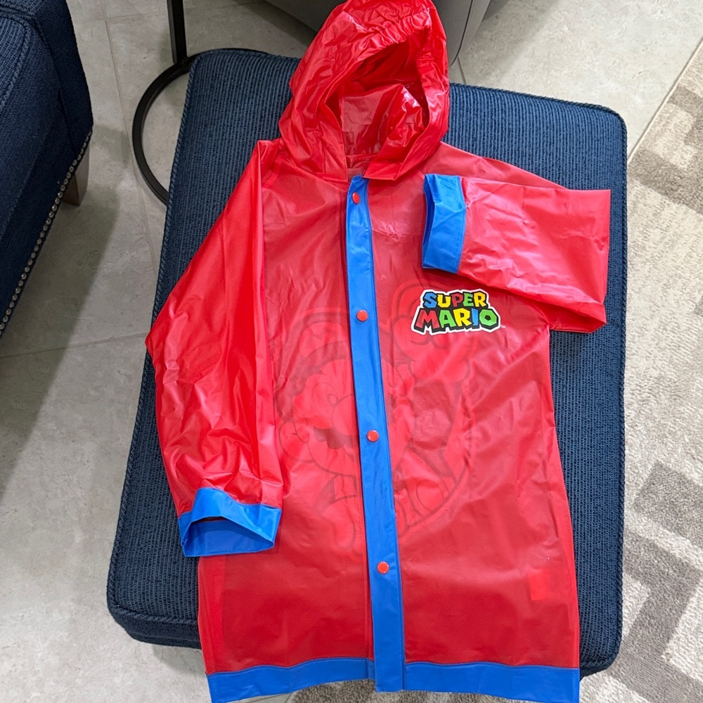 Super Mario Kids Hooded Raincoat